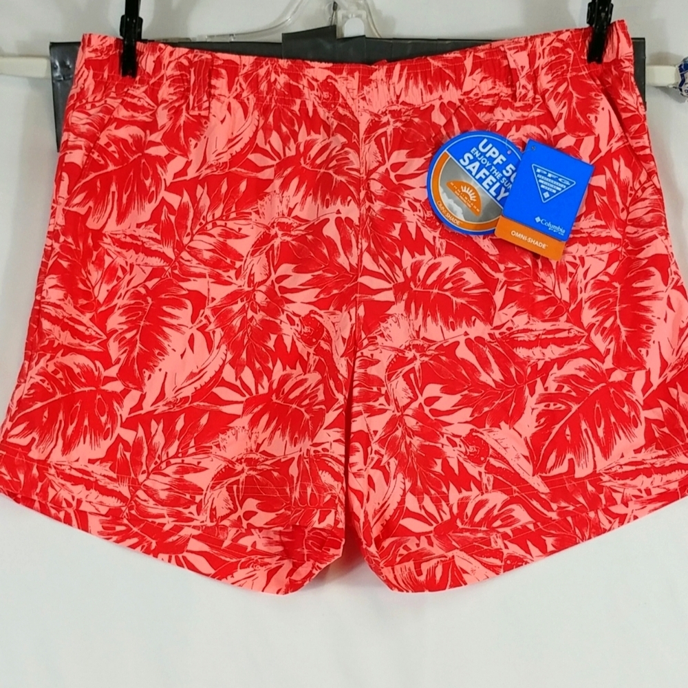 Columbia Men' Orange PFG Omni Shade Fishing Gear Shorts Size XL